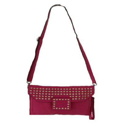 Clutch Style Handbag with Gold Studs