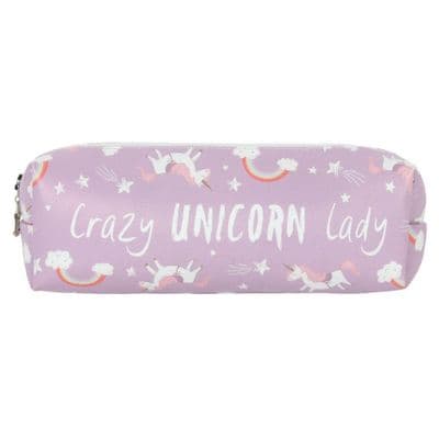 Crazy Unicorn Pencil Case In Lilac