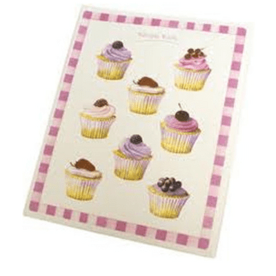 Cupcake Design Recipe File Holder With Dividers