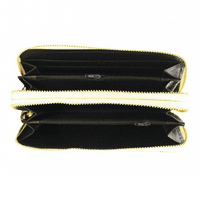 Designer Inspired Black Plaid Double Zip Purse