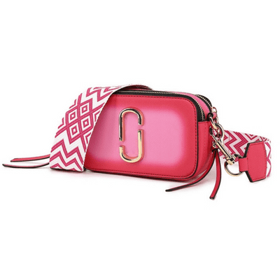Designer Inspired Camera Crossbody Bag With A Coloured Strap