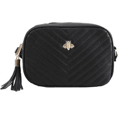 Designer Inspired Crossbody Handbag in Black