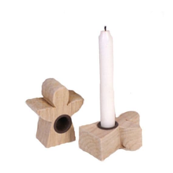 Driftwood angel shape candle holder