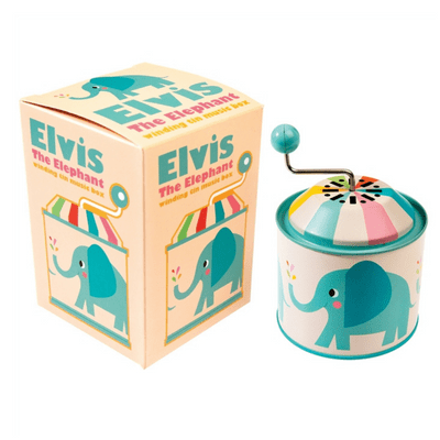 Elvis The Elephant Tin Music Box