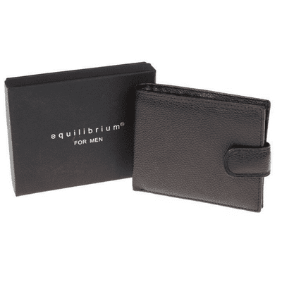 Equilibrium Black Faux Leather Men's Wallet