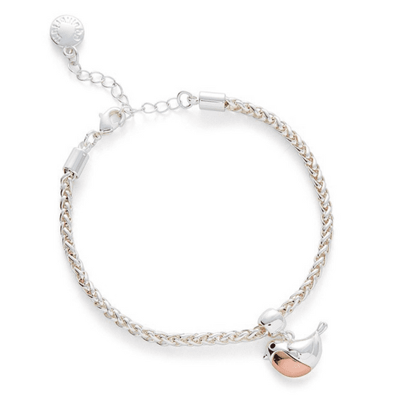 Equilibrium  Robin Appear Two Tone Silver Plated Bracelet