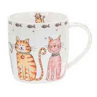 Faithful Friends Cat Design Ceramic Mug