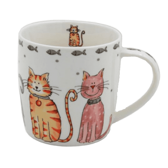 Faithful Friends Cat Design Ceramic Mug