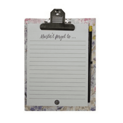 Filigree Leaves Clipboard and Pencil Set Design By Violet