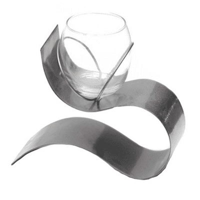 Flower Decor Swirl Single Candle Holder