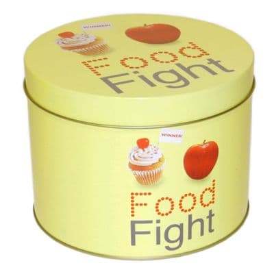Food Fight Design Metal Storage Tin