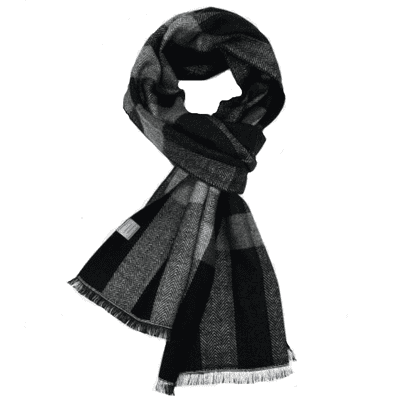 Grey Checked  Autumn Winter Scarf For Men