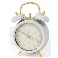 Grey Retro Style Alarm Table Clock