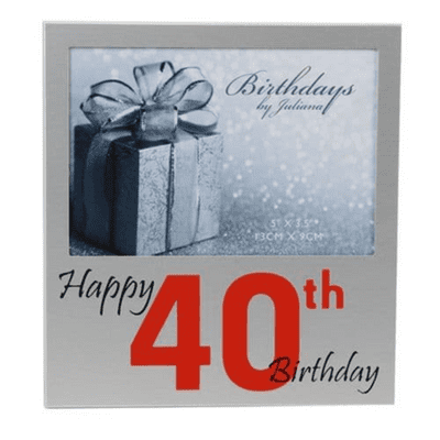 Happy 40th Birthday Frame, Birthdays by Julianna