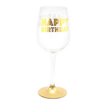Happy Birthday Wine Glass From The Leonardo Collection