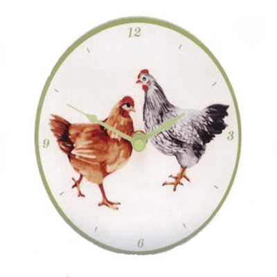 Happy Hens Design wall clock from The Leonardo Collection