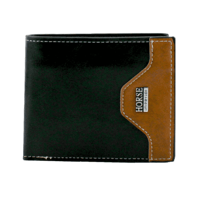 Imperial Horse Black And Tan Men's Wallet