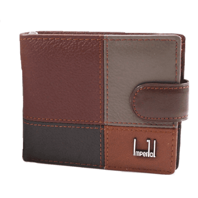 Imperial Horse Mutli Coloured Brown Leather Wallet