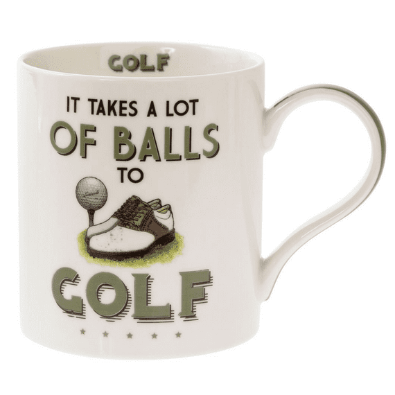 It Takes A Lot Of Balls To Golf China Mug from The Leonardo Collection