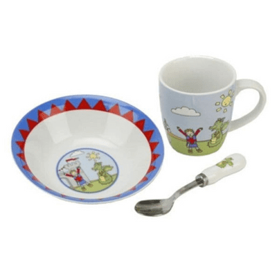 Knights and Dragon Design Breakfast Set for a Boy