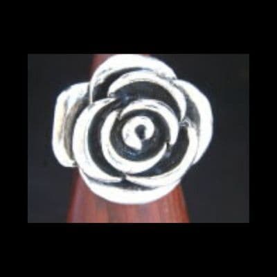 Ladies Chunky adjustable metal Rose shape head fashion ring