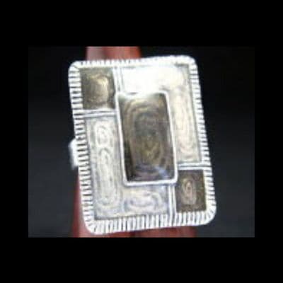 Ladies Enamel Rectangle Shape adjustable fashion ring