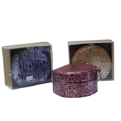 Ladies Round Shape Shimmer Jewellery box