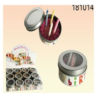 Little Happy Birthday Candlepot Tin