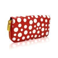 Long Red Polka Dot Design Purse Wallet