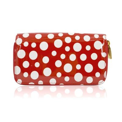 Long Red Polka Dot Design Purse Wallet