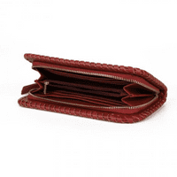 Long Red Purse With Cut Out Design