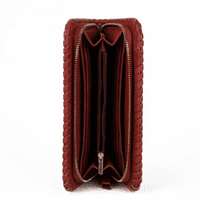 Long Red Purse With Cut Out Design