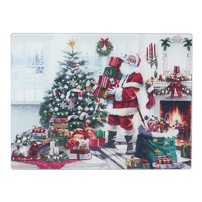 Macneil Santa Design Glass Cutting Board Worktop Saver