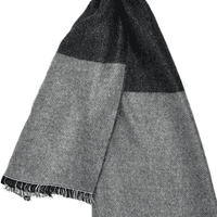 Men's Dark Grey Scarf Edged with a pale Grey Band