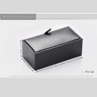 Mens Silver Colour Square Checkerboard Cufflinks