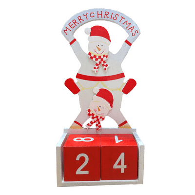 Merry Christmas Snowmen Advent Countdown Blocks