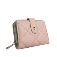 Mihaela Quilted Design Purse Wallet In Nude