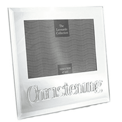 Mirrored Christening Photo Frame from the Leonardo Collection