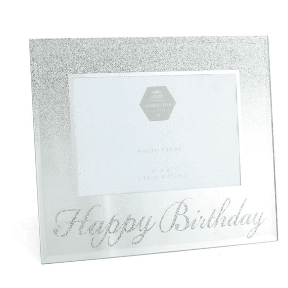 Mirrored Silver Glitter Birthday Frame From The Leonardo Collection