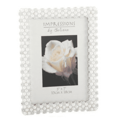 Modern Impressions Pearl & Crystal Photo Frame From Impressions by Julianna Range