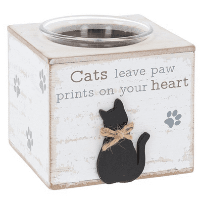 Moggy Mates Paw Prints Tealight Holder