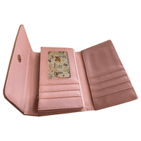 Pale Pink Laser Cut Out Design Purse Wallet
