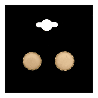 Peach Coloured Round Shape Earrings