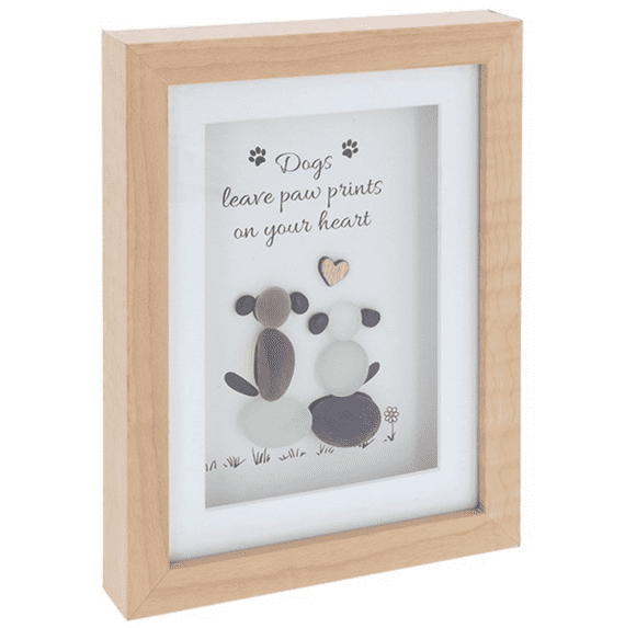 Pebble Glass Dog Design Plaque From Shudehill Giftware