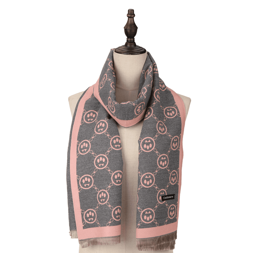 Scarf Grey Pink main image 1