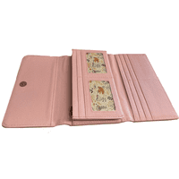 Pink Elephant Grain Long Purse Wallet