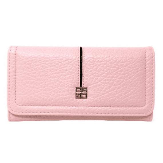 Pink Elephant Grain Long Purse Wallet