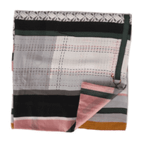 Pink Lightweight Fashion Scarf Lines And Frames Design