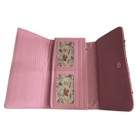 Pink Snakeskin Pattern Long Purse