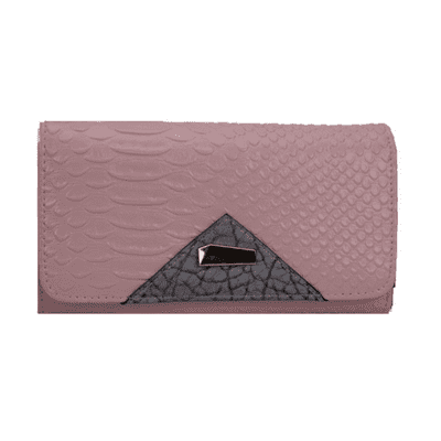 Pink Snakeskin Pattern Long Purse